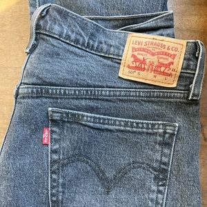 Womens Levi’s 501 Standard Washed Black Skinny Jeans